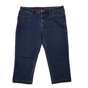 Liverpool Jean's Company Michelle's Capri Pants Denim Blue Jeans Women's 14